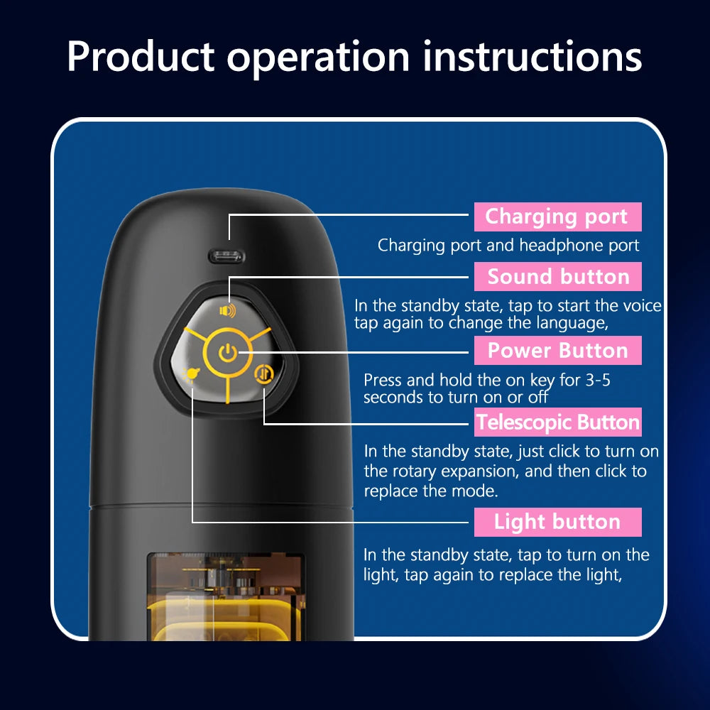 Automatic Masturbator Cup (10 Thrusting Rotating Modes)